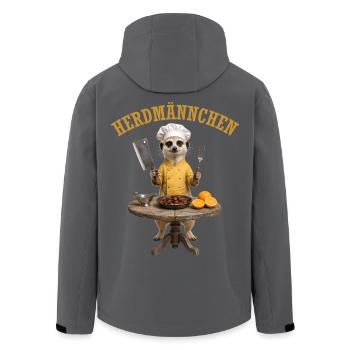 Ein lustiges Herdmännchen Koch Erdmännchen - Recycelte Männer Softshell-Jacke von Stanley/Stella - Schwarz - Hinten - AI Model Male 185 light (185cm)