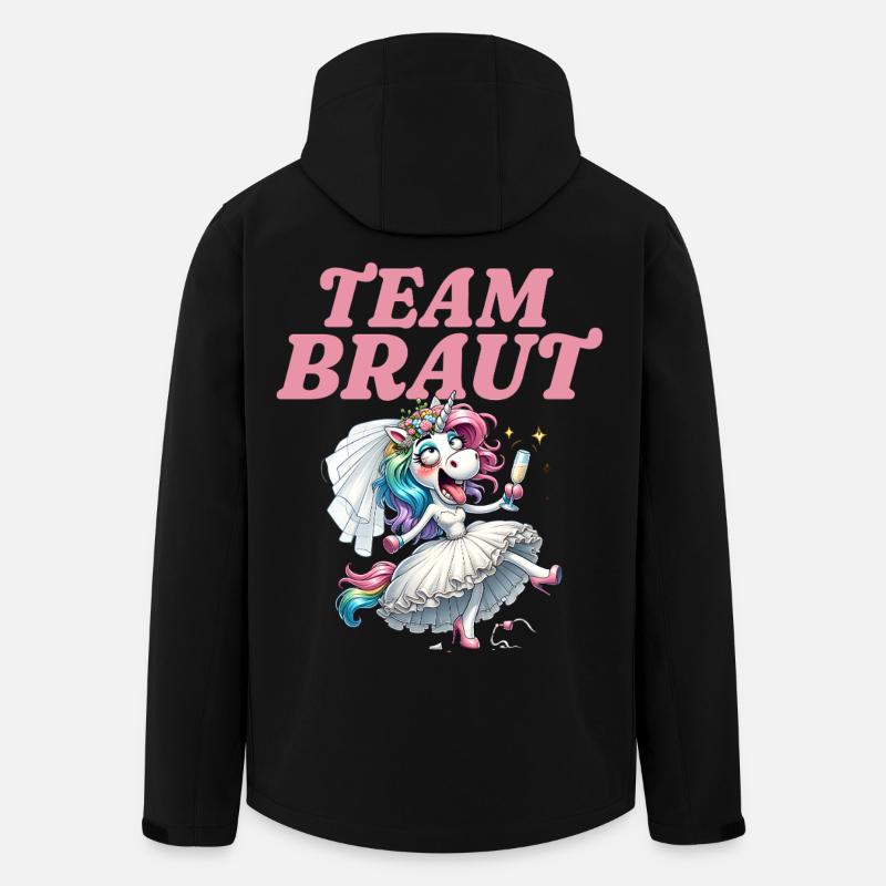 Team Braut Junggesellinnenabschied - Recycelte Männer Softshell-Jacke von Stanley/Stella - Schwarz