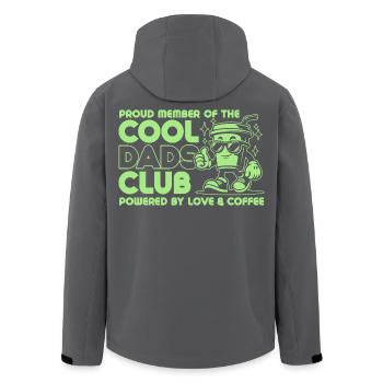 Club des papas cool - Cadeau de fête des pères papa papa - Veste softshell homme en polyester recyclé Stanley/Stella - noir - Dos - AI Model Male 185 light (185cm)