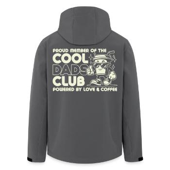 Club des papas cool - Cadeau de fête des pères papa papa - Veste softshell homme en polyester recyclé Stanley/Stella - noir - Dos - AI Model Male 185 light (185cm)