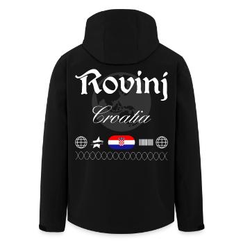 Rovinj Kroatien Streetwear Reise Souvenir - Recycelte Männer Softshell-Jacke von Stanley/Stella - Schwarz - Hinten - AI Model Male 185 light (185cm)