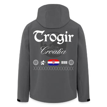 Trogir Kroatien Streetwear Reise Souvenir - Recycelte Männer Softshell-Jacke von Stanley/Stella - Schwarz - Hinten - AI Model Male 185 light (185cm)