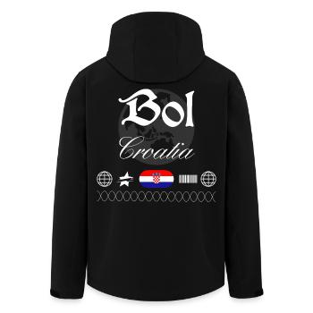 Bol Kroatien Streetwear Reise Souvenir - Recycelte Männer Softshell-Jacke von Stanley/Stella - Schwarz - Hinten - AI Model Male 185 light (185cm)