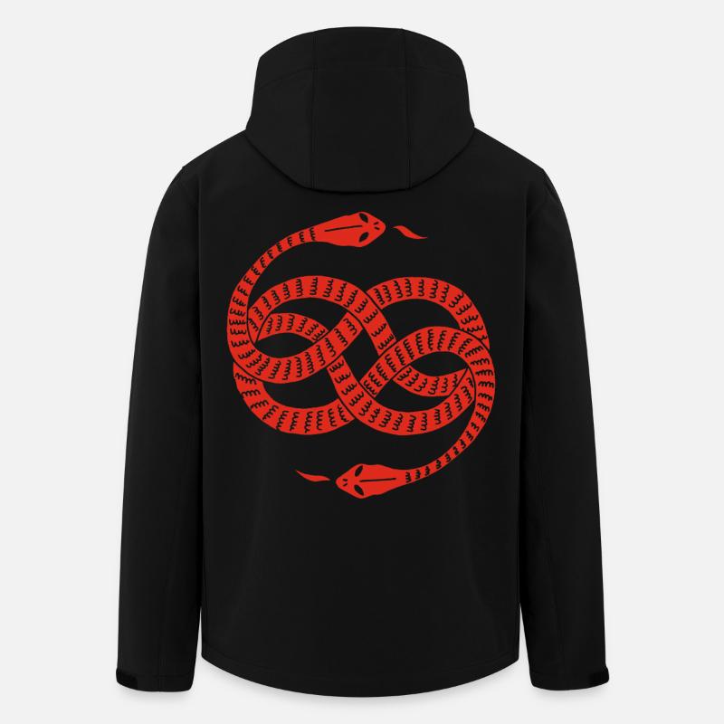 Infinite Red Snakes - Men’s Recycled Softshell Jacket by Stanley/Stella - black