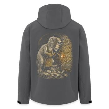 Welder Welding Specialist - Men’s Recycled Softshell Jacket by Stanley/Stella - black - Back - AI Model Male 185 light (185cm)