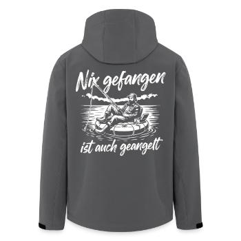 Angeln mit Humor - Recycelte Männer Softshell-Jacke von Stanley/Stella - Schwarz - Hinten - AI Model Male 185 light (185cm)