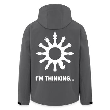 I'm Thinking Game of Chess - Recycelte Männer Softshell-Jacke von Stanley/Stella - Schwarz - Hinten - AI Model Male 185 light (185cm)