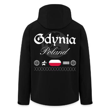 Gdynia Polen Streetwear Reise Souvenir - Recycelte Männer Softshell-Jacke von Stanley/Stella - Schwarz - Hinten - AI Model Male 185 light (185cm)
