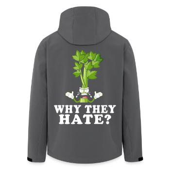 Celery Rage Why They Hate? - Men’s Recycled Softshell Jacket by Stanley/Stella - black - Back - AI Model Male 185 light (185cm)