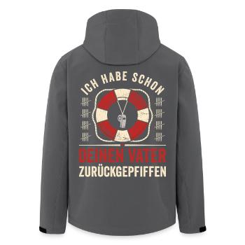 Ich habe schon deinen Vater zurückgepfiffen - Recycelte Männer Softshell-Jacke von Stanley/Stella - Schwarz - Hinten - AI Model Male 185 light (185cm)