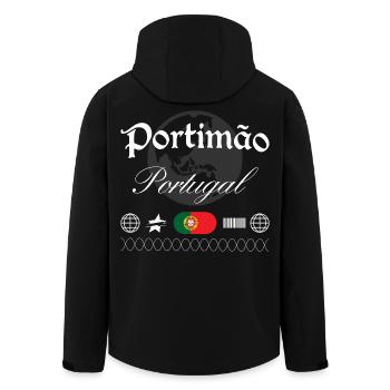 Portimão Portugal Streetwear Reise Souvenir - Recycelte Männer Softshell-Jacke von Stanley/Stella - Schwarz - Hinten - AI Model Male 185 light (185cm)