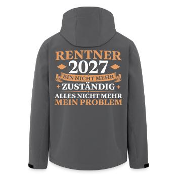 Rentner 2027 Nicht mehr zuständig Renteneintritt - Recycelte Männer Softshell-Jacke von Stanley/Stella - Schwarz - Hinten - AI Model Male 185 light (185cm)