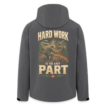 Fire Brigade Fire Brigade Groups Hard Work Is Easy Part - Men’s Recycled Softshell Jacket by Stanley/Stella - black - Back - AI Model Male 185 light (185cm)