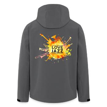 Musique jazz Musique Concert Fanfare à vent Fanfare - Veste softshell homme en polyester recyclé Stanley/Stella - noir - Dos - AI Model Male 185 light (185cm)