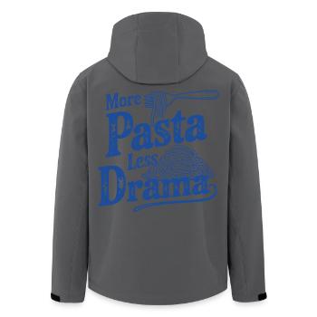 Spaghetti pasta Design - Mehr Pasta weniger Drama - Recycelte Männer Softshell-Jacke von Stanley/Stella - Schwarz - Hinten - AI Model Male 185 light (185cm)