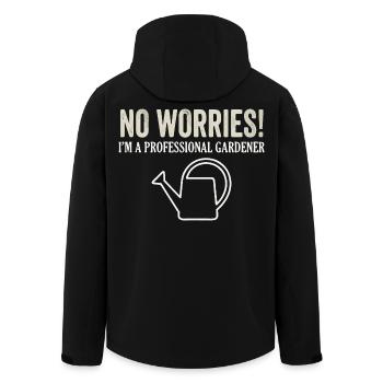 Garten Spruch Männer Frauen - Recycelte Männer Softshell-Jacke von Stanley/Stella - Schwarz - Hinten - AI Model Male 185 light (185cm)