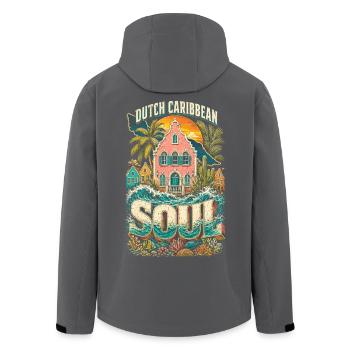 Curacao Dutch Caribbean Soul - Men’s Recycled Softshell Jacket by Stanley/Stella - black - Back - AI Model Male 185 light (185cm)