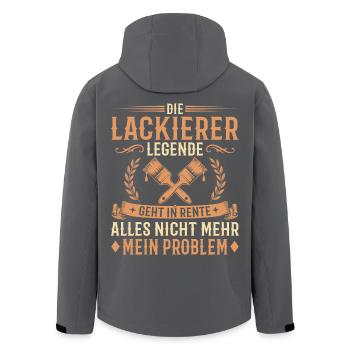Abschied Lackierer Legende in Rente - Recycelte Männer Softshell-Jacke von Stanley/Stella - Schwarz - Hinten - AI Model Male 185 light (185cm)