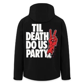 Till Death Do Us Party Zombie - Men’s Recycled Softshell Jacket by Stanley/Stella - black - Back - AI Model Male 185 light (185cm)
