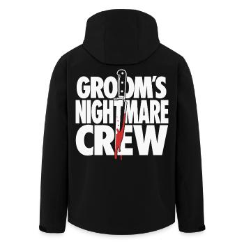 Groom's Nightmare Horror Crew Design - Men’s Recycled Softshell Jacket by Stanley/Stella - black - Back - AI Model Male 185 light (185cm)