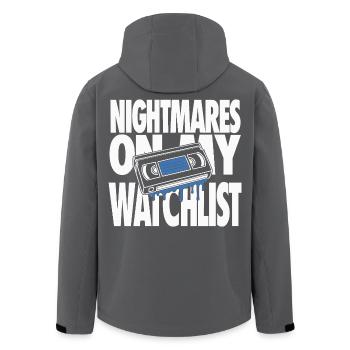 Nightmares On My Watchlist Horror - Men’s Recycled Softshell Jacket by Stanley/Stella - black - Back - AI Model Male 185 light (185cm)