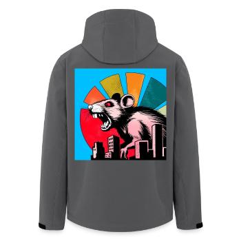 Ratten Horror - Recycelte Männer Softshell-Jacke von Stanley/Stella - Schwarz - Hinten - AI Model Male 185 light (185cm)