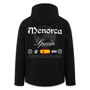 Menorca Spanien Streetwear Reise Souvenir - Recycelte Männer Softshell-Jacke von Stanley/Stella - Schwarz - Hinten - AI Model Male 185 light (185cm)