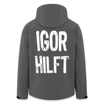 Igor aide - Veste softshell homme en polyester recyclé Stanley/Stella - noir - Dos - AI Model Male 185 light (185cm)