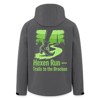 Hexen Run - Sentiers vers le Brocken - Harz Design - Veste softshell homme en polyester recyclé Stanley/Stella - noir - Dos - AI Model Male 185 light (185cm)
