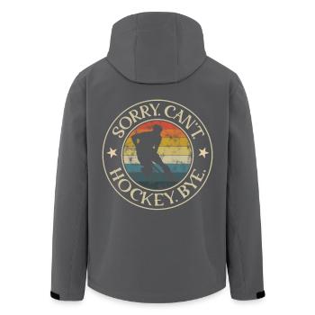 Field Hockey Sorry Can't Games Hockey Bye - Men’s Recycled Softshell Jacket by Stanley/Stella - black - Back - AI Model Male 185 light (185cm)