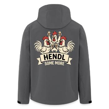 We Can Hendl This Beer Chicken Party - Men’s Recycled Softshell Jacket by Stanley/Stella - black - Back - AI Model Male 185 light (185cm)