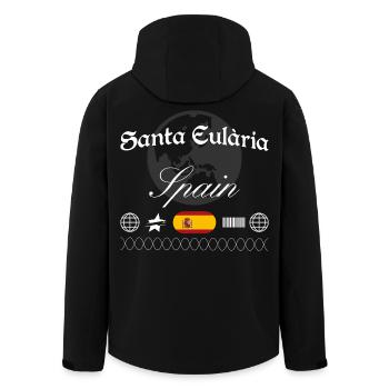 Santa Eulària Spanien Streetwear Reise Souvenir - Recycelte Männer Softshell-Jacke von Stanley/Stella - Schwarz - Hinten - AI Model Male 185 light (185cm)