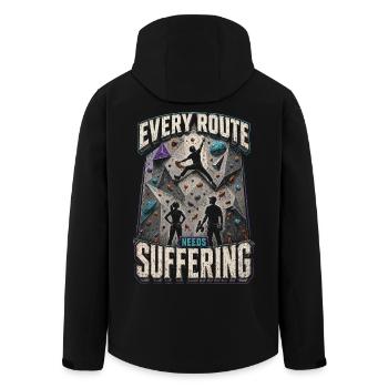 Routenbauer Routesetter - Recycelte Männer Softshell-Jacke von Stanley/Stella - Schwarz - Hinten - AI Model Male 185 light (185cm)