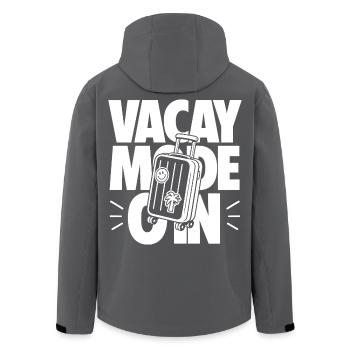 Mode vacances sur la conception de valises de voyage - Veste softshell homme en polyester recyclé Stanley/Stella - noir - Dos - AI Model Male 185 light (185cm)