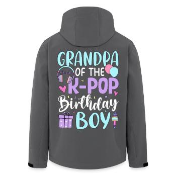 Grand-père du garçon d’anniversaire de la K-Pop - Veste softshell homme en polyester recyclé Stanley/Stella - noir - Dos - AI Model Male 185 light (185cm)