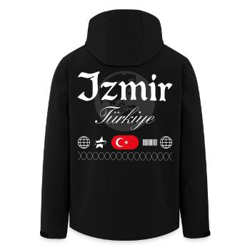 İzmir Türkei Streetwear Reise Souvenir - Recycelte Männer Softshell-Jacke von Stanley/Stella - Schwarz - Hinten - AI Model Male 185 light (185cm)