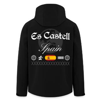 Es Castell Spanien Streetwear Reise Souvenir - Recycelte Männer Softshell-Jacke von Stanley/Stella - Schwarz - Hinten - AI Model Male 185 light (185cm)