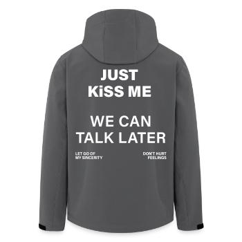 Juste KiSS, on pourra en parler plus tard - Veste softshell homme en polyester recyclé Stanley/Stella - noir - Dos - AI Model Male 185 light (185cm)