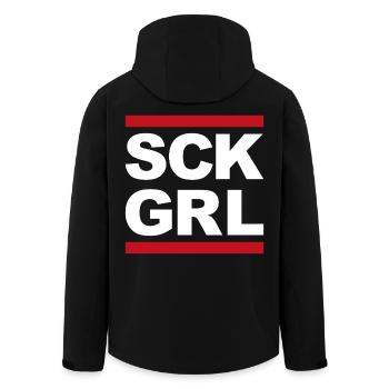 Chemise SCK GRL – Déclaration sur le streetwear alternatif - Veste softshell homme en polyester recyclé Stanley/Stella - noir - Dos - AI Model Male 185 light (185cm)