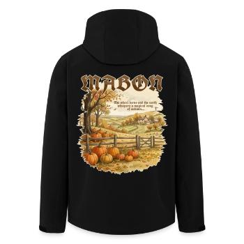 Roue Mabon de l’année Équinoxe païen - Veste softshell homme en polyester recyclé Stanley/Stella - noir - Dos - AI Model Male 185 light (185cm)
