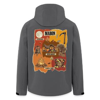 Mabon Deuxième Roue de la Récolte de l’Année Automne - Veste softshell homme en polyester recyclé Stanley/Stella - noir - Dos - AI Model Male 185 light (185cm)