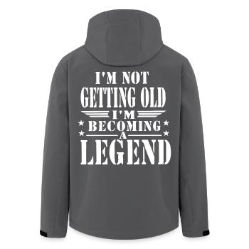 I'm Not Getting Old I'm Becoming A Legend - Recycelte Männer Softshell-Jacke von Stanley/Stella - Schwarz - Hinten - AI Model Male 185 light (185cm)