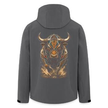 Rodeo Amerikanisch - Recycelte Männer Softshell-Jacke von Stanley/Stella - Schwarz - Hinten - AI Model Male 185 light (185cm)