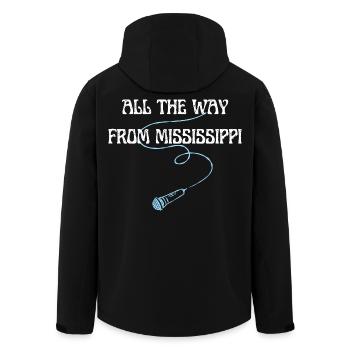 All the way from Mississippi - Blues concert Mic - Veste softshell homme en polyester recyclé Stanley/Stella - noir - Dos - AI Model Male 185 light (185cm)