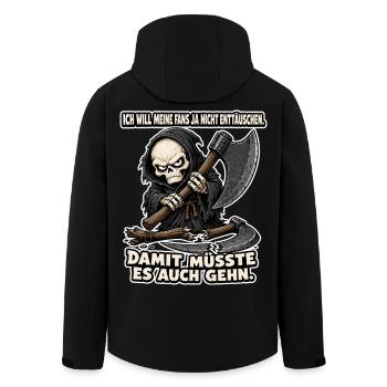 Mit der Axt geht’s auch - Recycelte Männer Softshell-Jacke von Stanley/Stella - Schwarz - Hinten - AI Model Male 185 light (185cm)