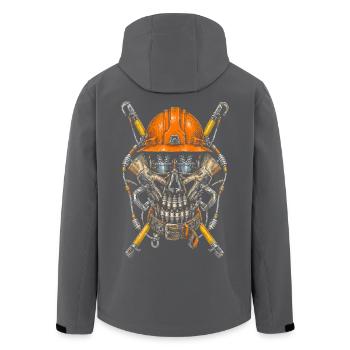 Monteur de lignes aériennes - Veste softshell homme en polyester recyclé Stanley/Stella - noir - Dos - AI Model Male 185 light (185cm)