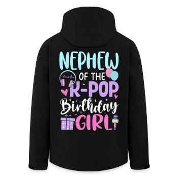 Neveu de la fille d’anniversaire K-Pop - Veste softshell homme en polyester recyclé Stanley/Stella - noir - Dos - AI Model Male 185 light (185cm)