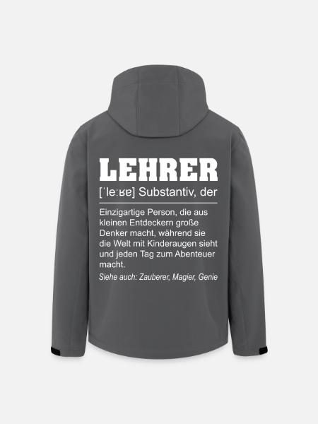 Lustige Lehrer Definition Spruch Geschenkidee - Recycelte Männer Softshell-Jacke von Stanley/Stella - Schwarz