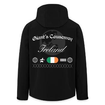 Giant's Causeway Vereinigtes Königreich Streetwear - Recycelte Männer Softshell-Jacke von Stanley/Stella - Schwarz - Hinten - AI Model Male 185 light (185cm)