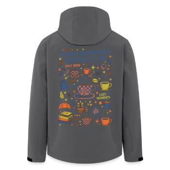 Frühstück Kaffee Langsamer Morgenkaffee-Club Täglich - Recycelte Männer Softshell-Jacke von Stanley/Stella - Schwarz - Hinten - AI Model Male 185 light (185cm)